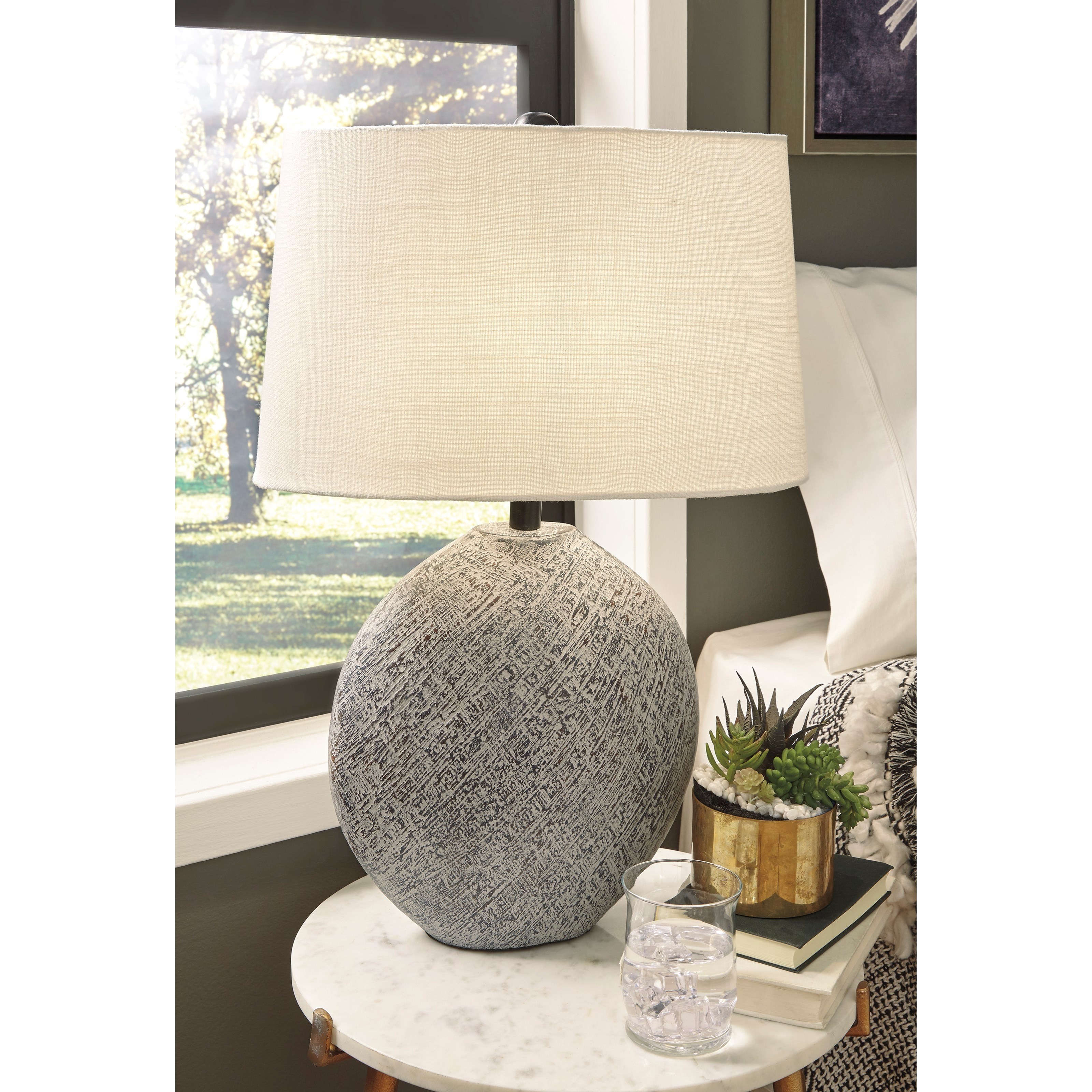 Signature Design by Ashley Lamps Casual L235624 Harif Beige